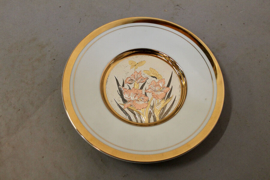 Paire d'assiettes "The art of Chokin"made in Japan