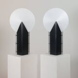 Paire de lampes de table ultralégères en forme de lune, design Samuel Parker pour Slamp