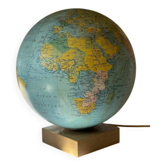 Taride glass and marble illuminated terrestrial globe 1960