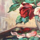 Paint oil bouquet of roses