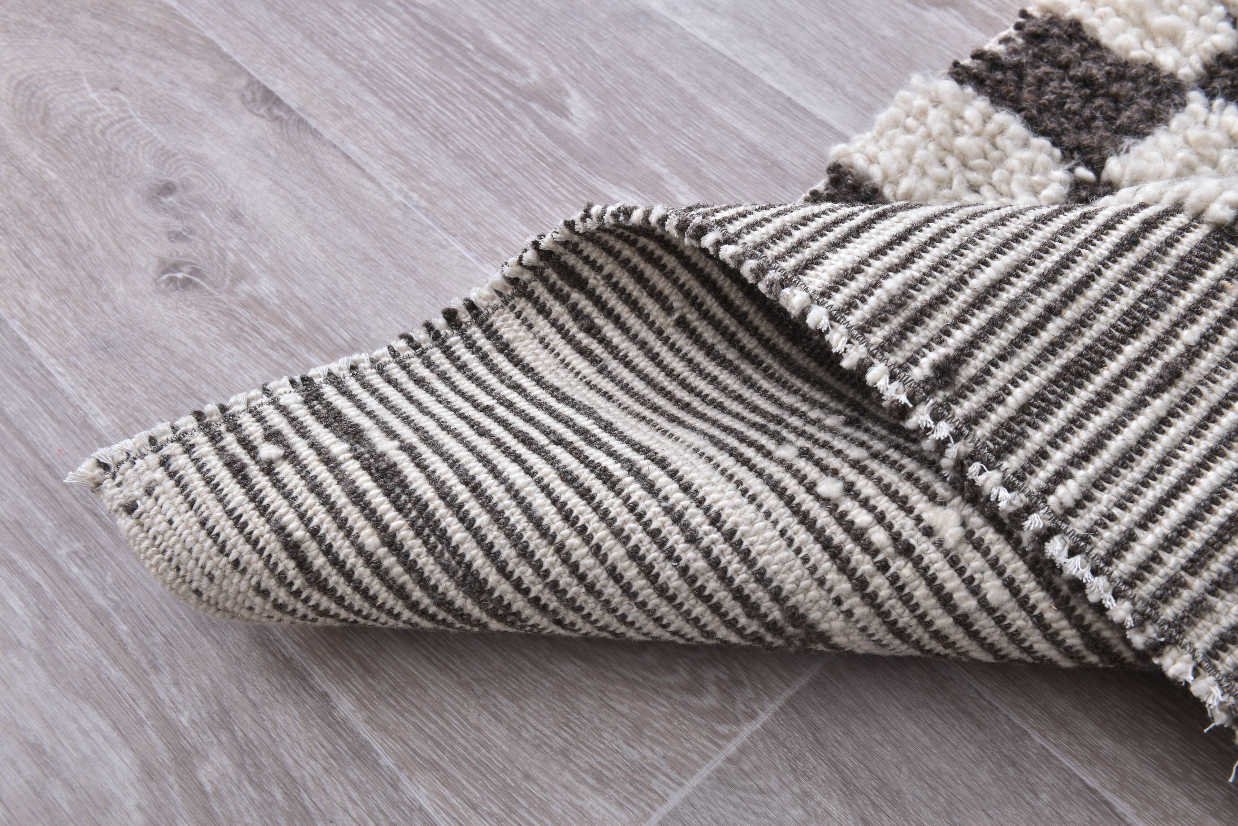 Brown White Vintage Runner Rug 69x249Cm SK 241394