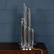 Vintage 20thc italian chrome multi-light table lamp by reggiani c.1970