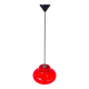 Suspension vintage en verre rouge, années 1960