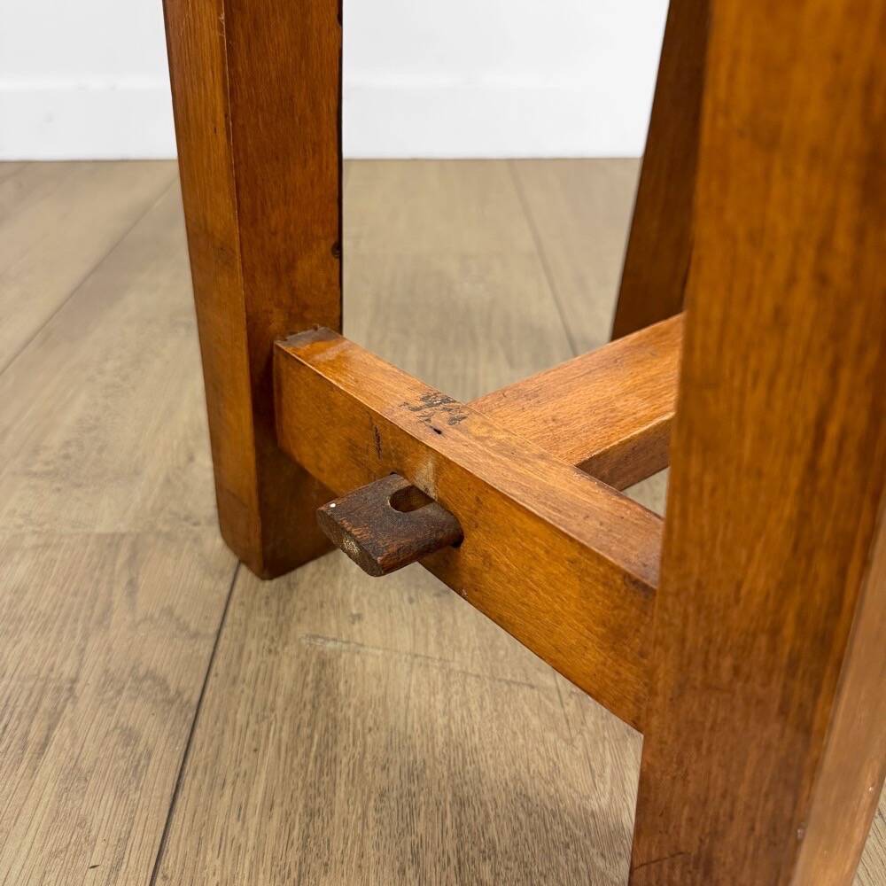 Vintage solid oak stool