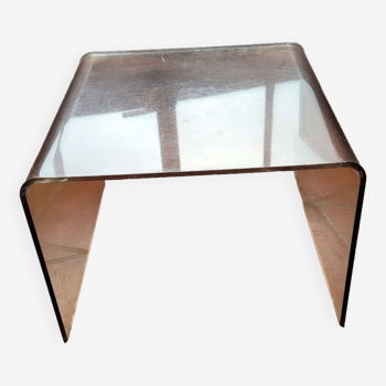 Plexiglas coffee table or sofa end from the 70s