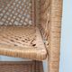 Corner shelf made of vintage braided natural fibers