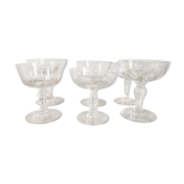 Set de 6 anciennes coupes à champagnes dépareillées