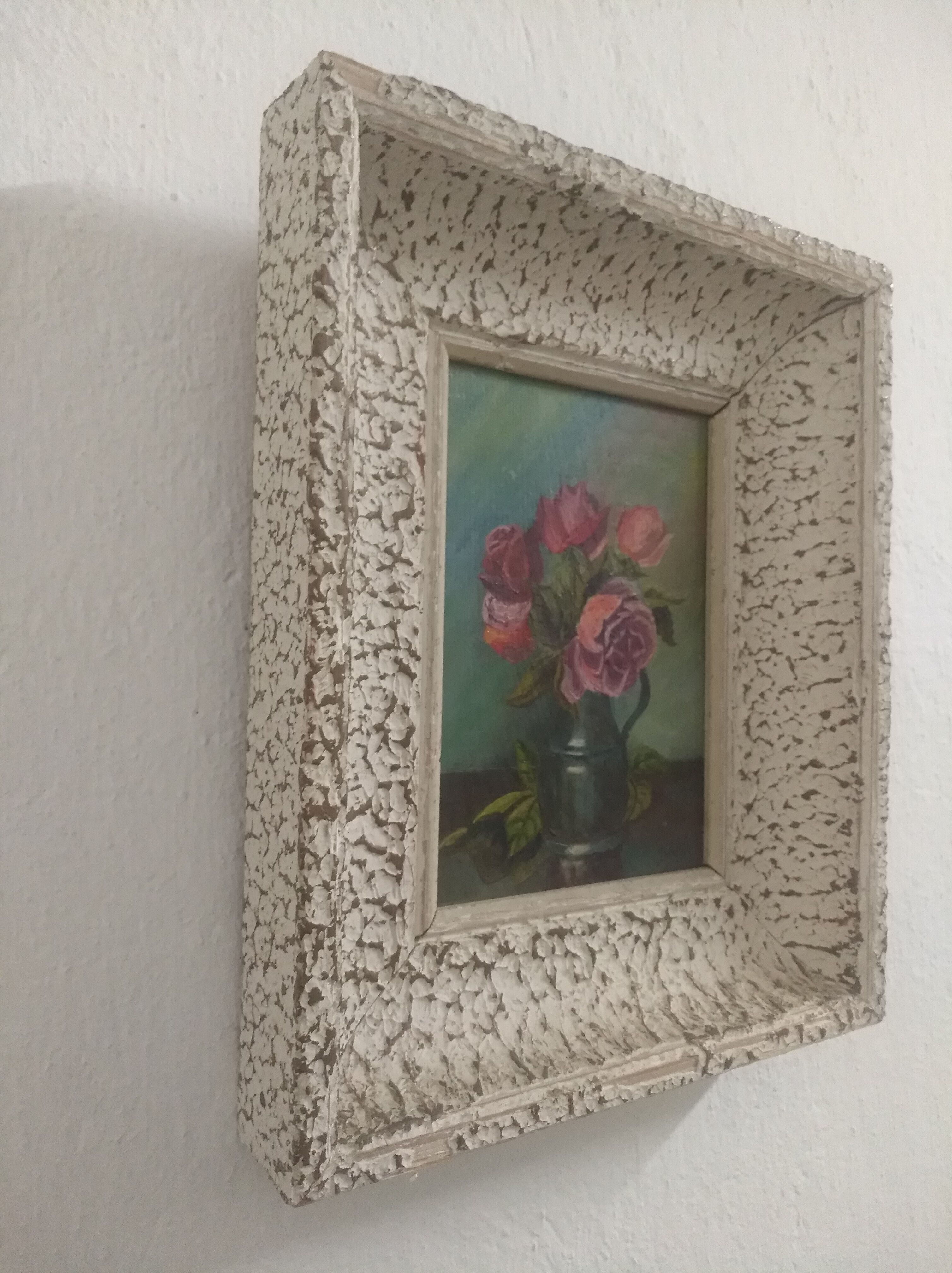 Painting painting in oil The bouquet of roses