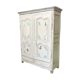 Old 18th century wardrobe with painted designs