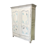 Armoire époque XVIIIe siècle avec dessins peint