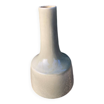 Signed water green glazed ceramic vase