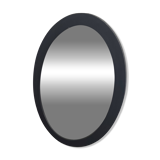 Modern Style Black Oval Wall Mirror