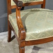 Pair of Crossed Armchairs in Mahogany, Restoration Period – Early 19th Century