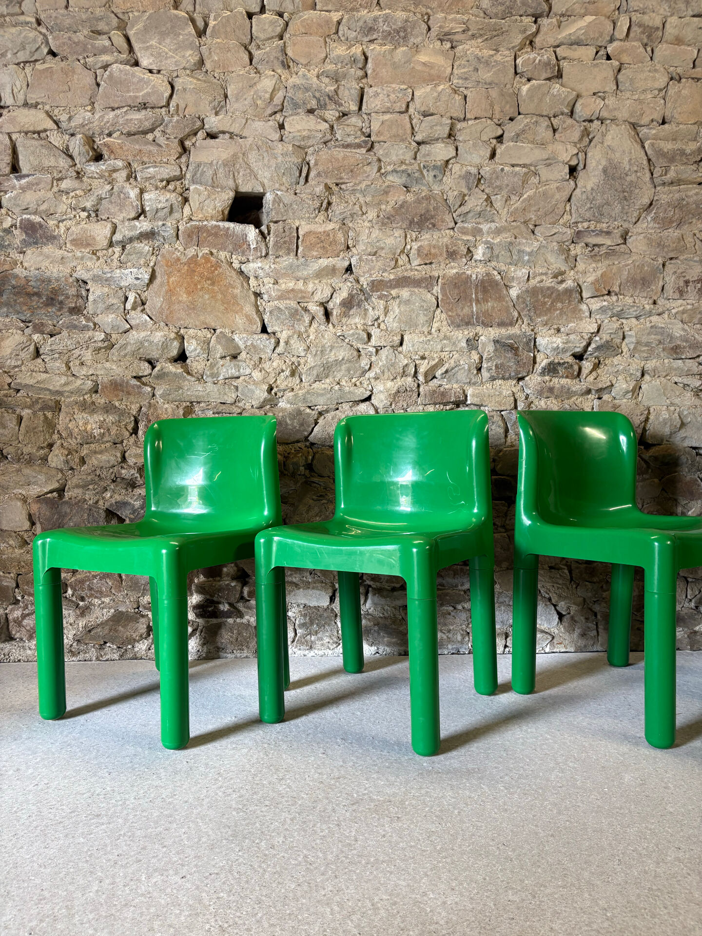 4 chaises modèle 4875 par C. Bartoli pour Kartell, 1970