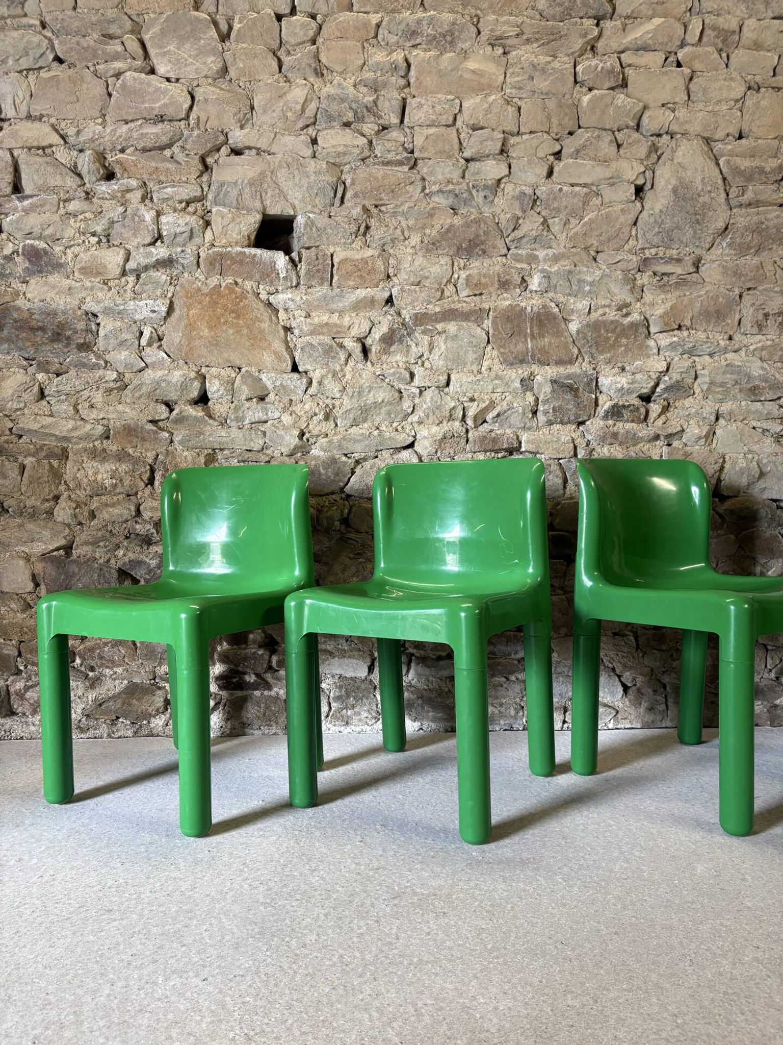 4 chairs model 4875 by C. Bartoli for Kartell, 1970