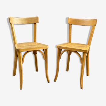 Pair of chairs bistro Baumann, 1950s