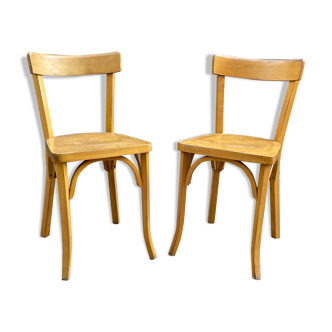 Pair of chairs bistro Baumann, 1950s
