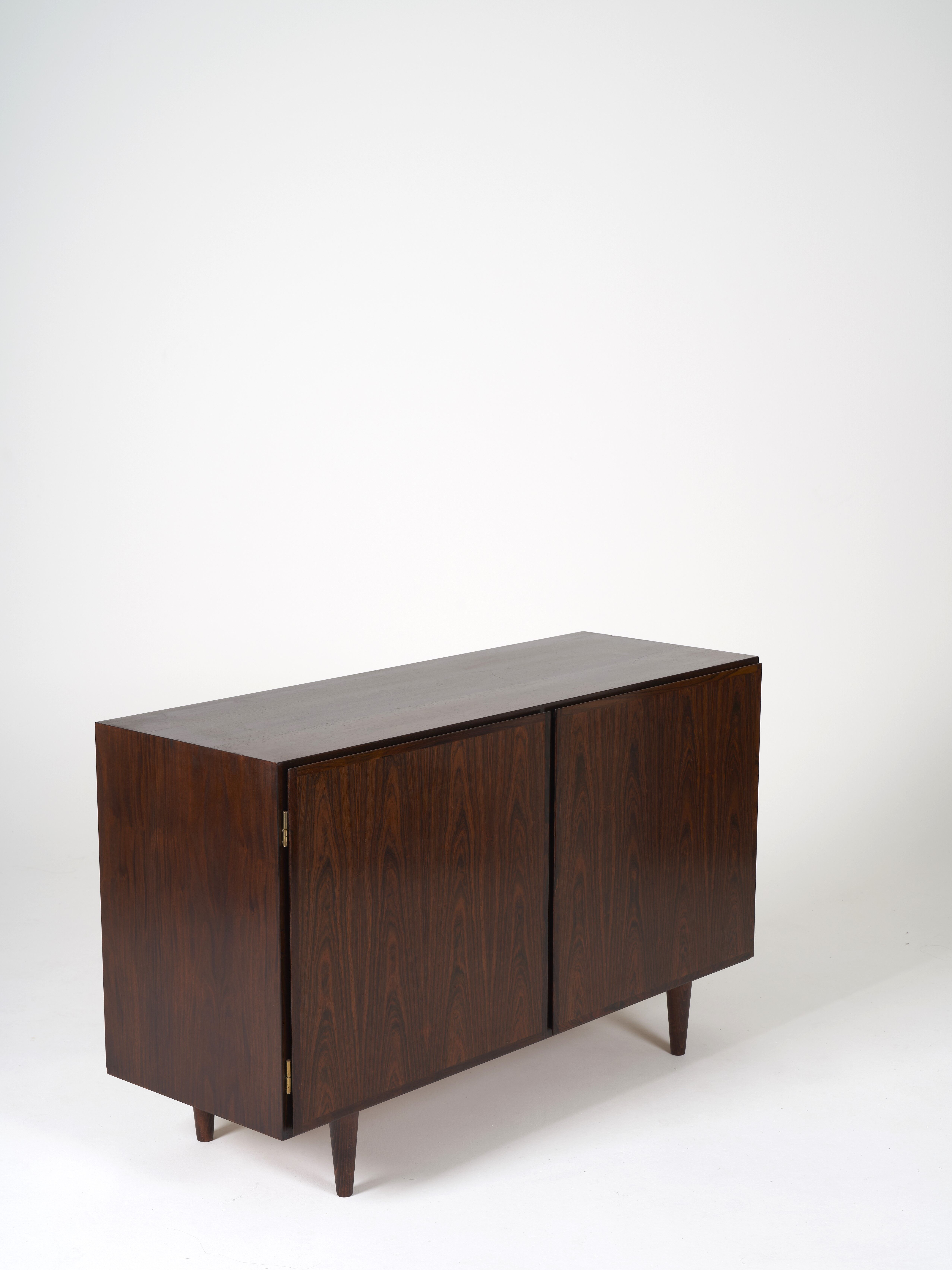 Pair of Scandinavian rosewood sideboard Omann Jun 1960s
