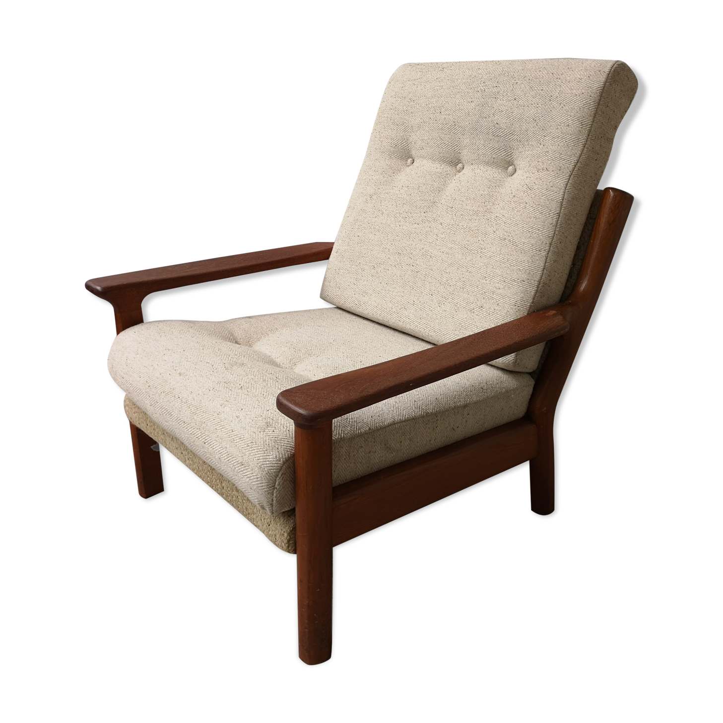 Mid - Century Danish teak armchair.