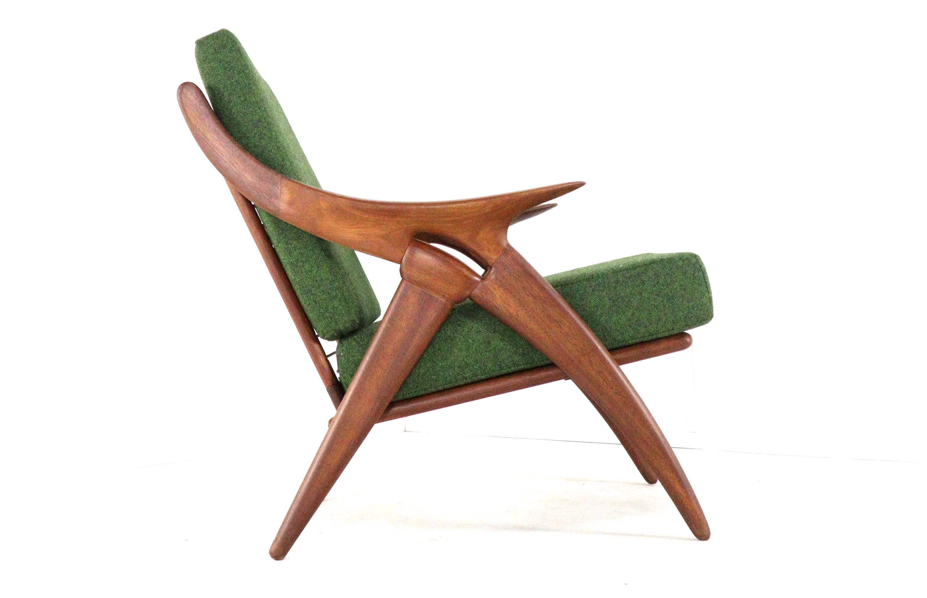 De Ster "Knoop" - armchair 'Glane' mid century modern Dutch Design in teak
