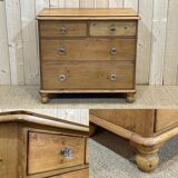 English chest of drawers in nineteenth century fir with its glass buttons