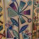 Screen decorated with wool threads, “Huichol” art, Sofia Ribeira, 124 cm