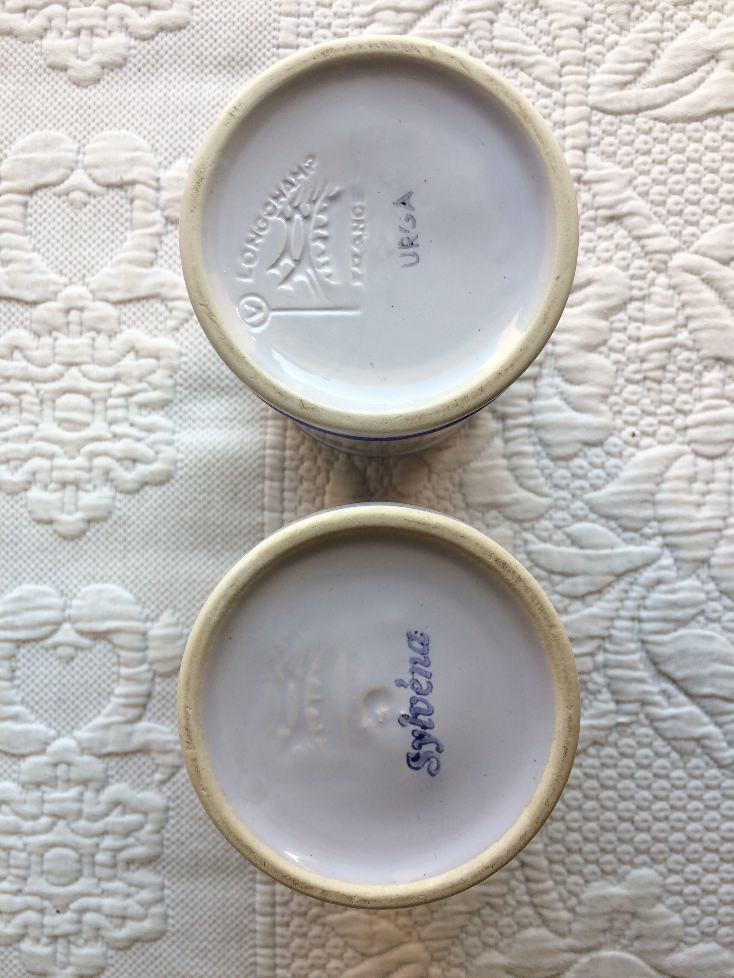 Pair of ceramic pharmacy pots