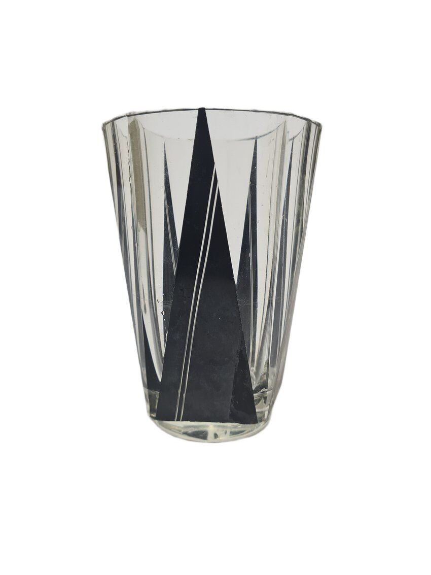 Art Deco glass carafe from Karel Palda, Czechoslovakia, 1930s