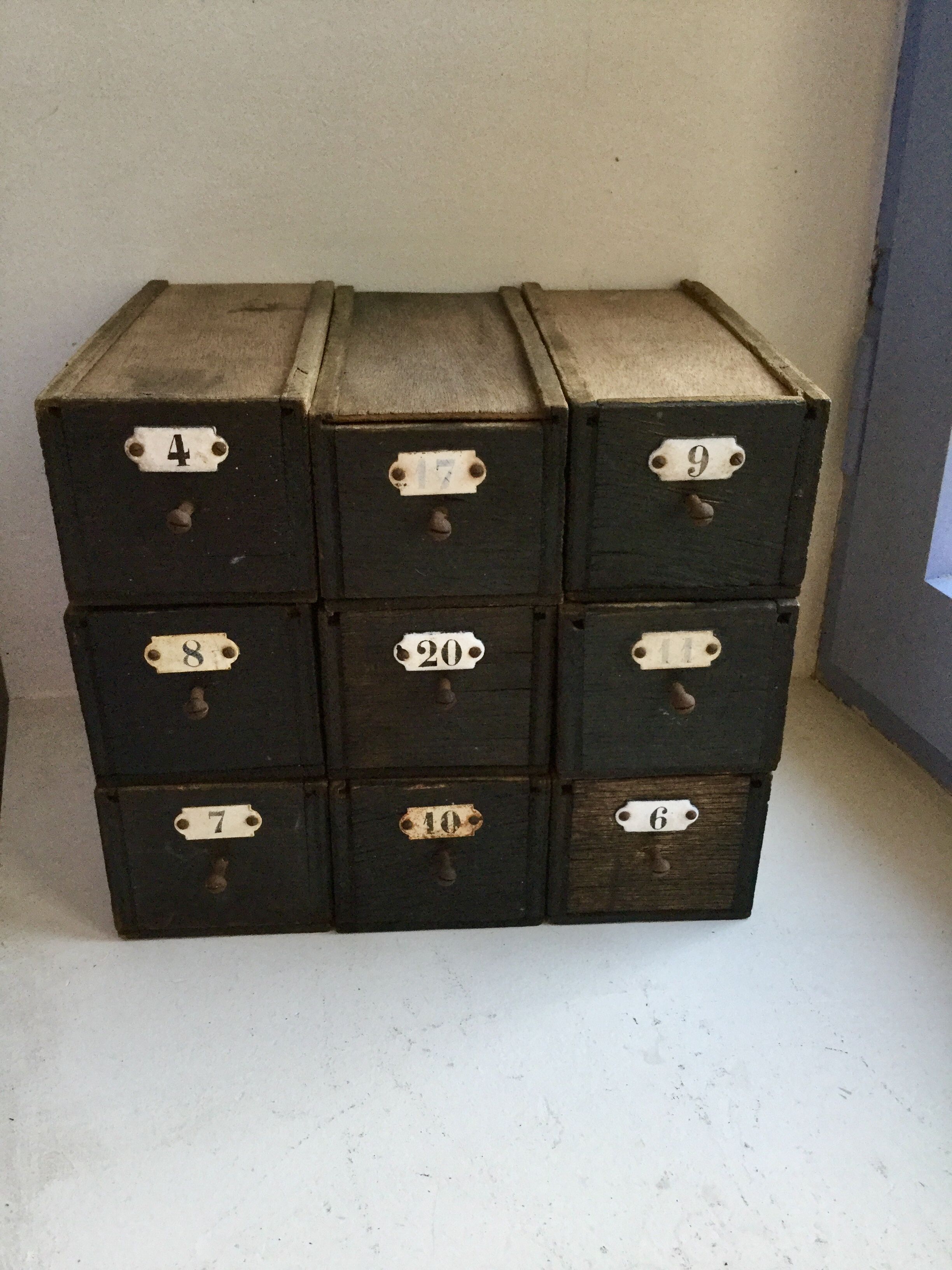 Vintage wooden boxes 50s