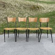 Italian dining table and 4 chairs by Salvarani, 1950s, set of 5.