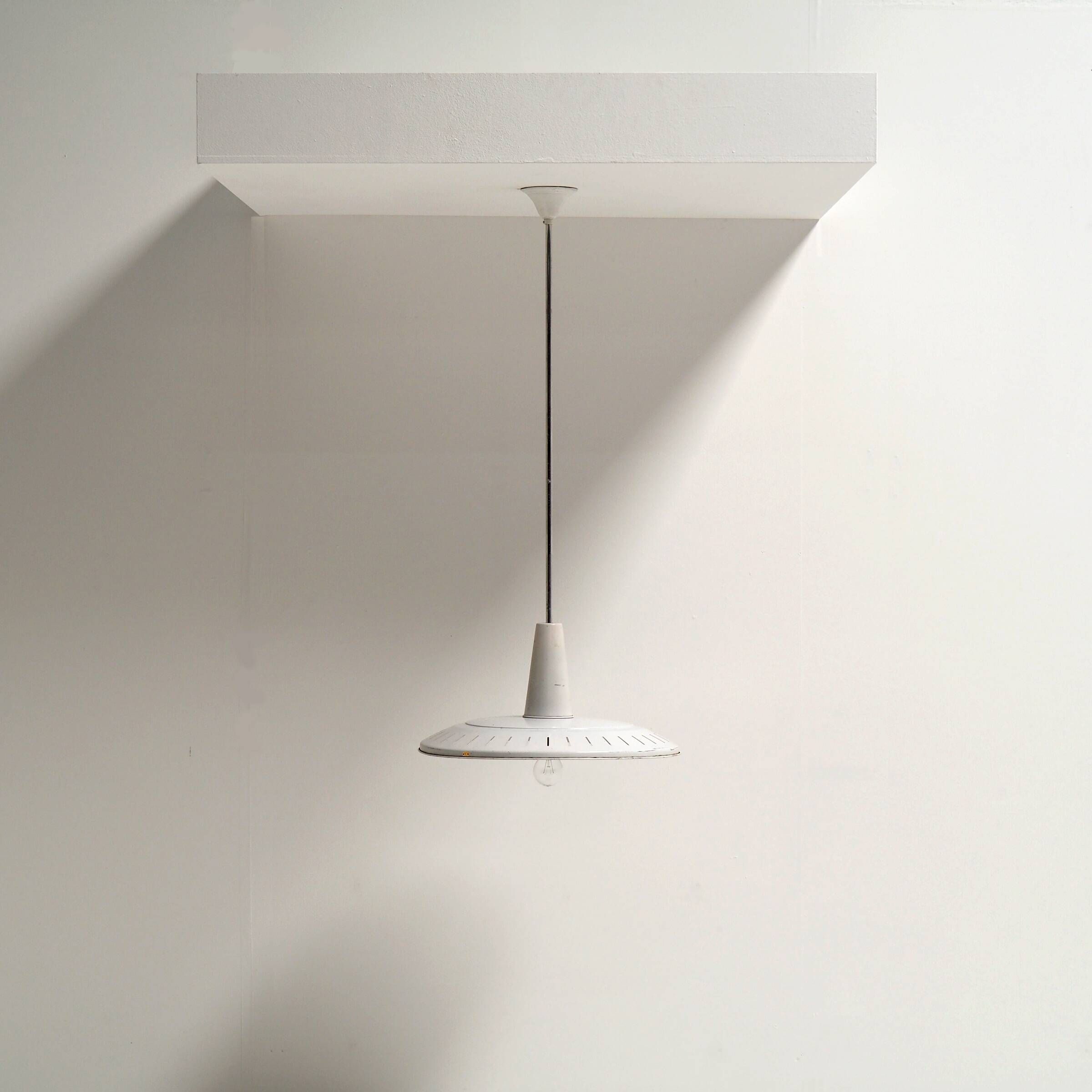 Set of Belgian School Industrial Pendant Lamps, 1950s
