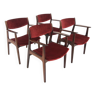 Set de 4 chaises en palissandre, Henning Kjaernulf pour Sorø Stolefabrik, Danemark, 1960