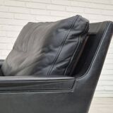 Années 1960, design danois de Kurt Østervig, chaise longue modèle 55, cuir, palissandre, originale.