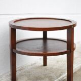 Art Deco style wooden coffee table, vintage wooden table, living room table