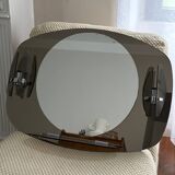 70s design smoked illuminated mirror