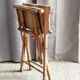 Fauteuil vintage pliant en rotin
