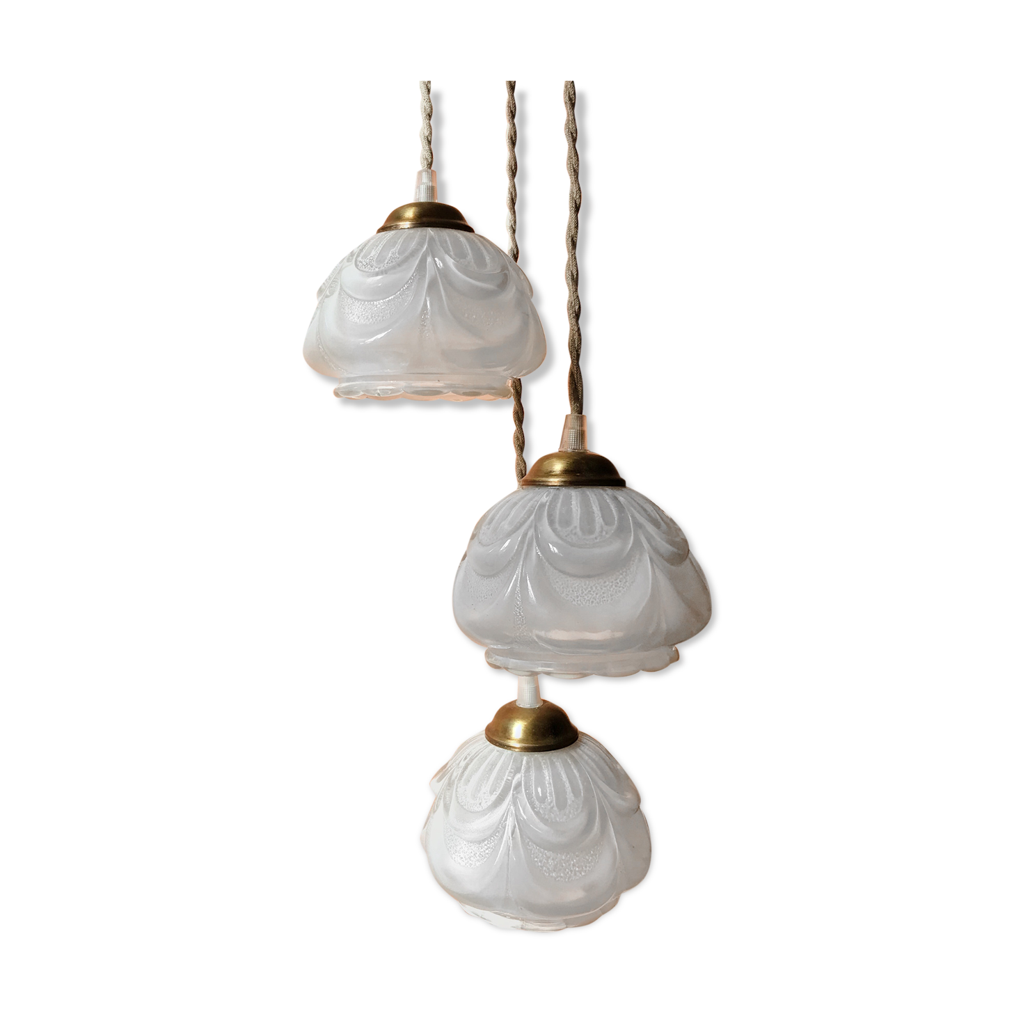 Lustre composé de trois globes vintage