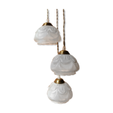 Chandelier composed of three vintage globes