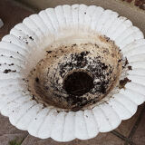 Old set of 2 flower pots in beton