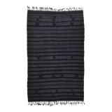 Gray & black oversize hemp rug 316x204cm