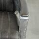 Cow leather aviator design armchair finished with aluminium and rivets