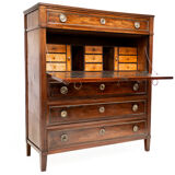 Georgian continental mahogany secretaire bureau