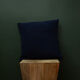 Navy blue upcycled cushion cover in wool 40x40cm
