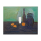 Peinture de Nagao Usui "Nature morte au pichet noir"