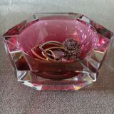 Ashtray or crystal bag empty Val Saint Lambert Vintage