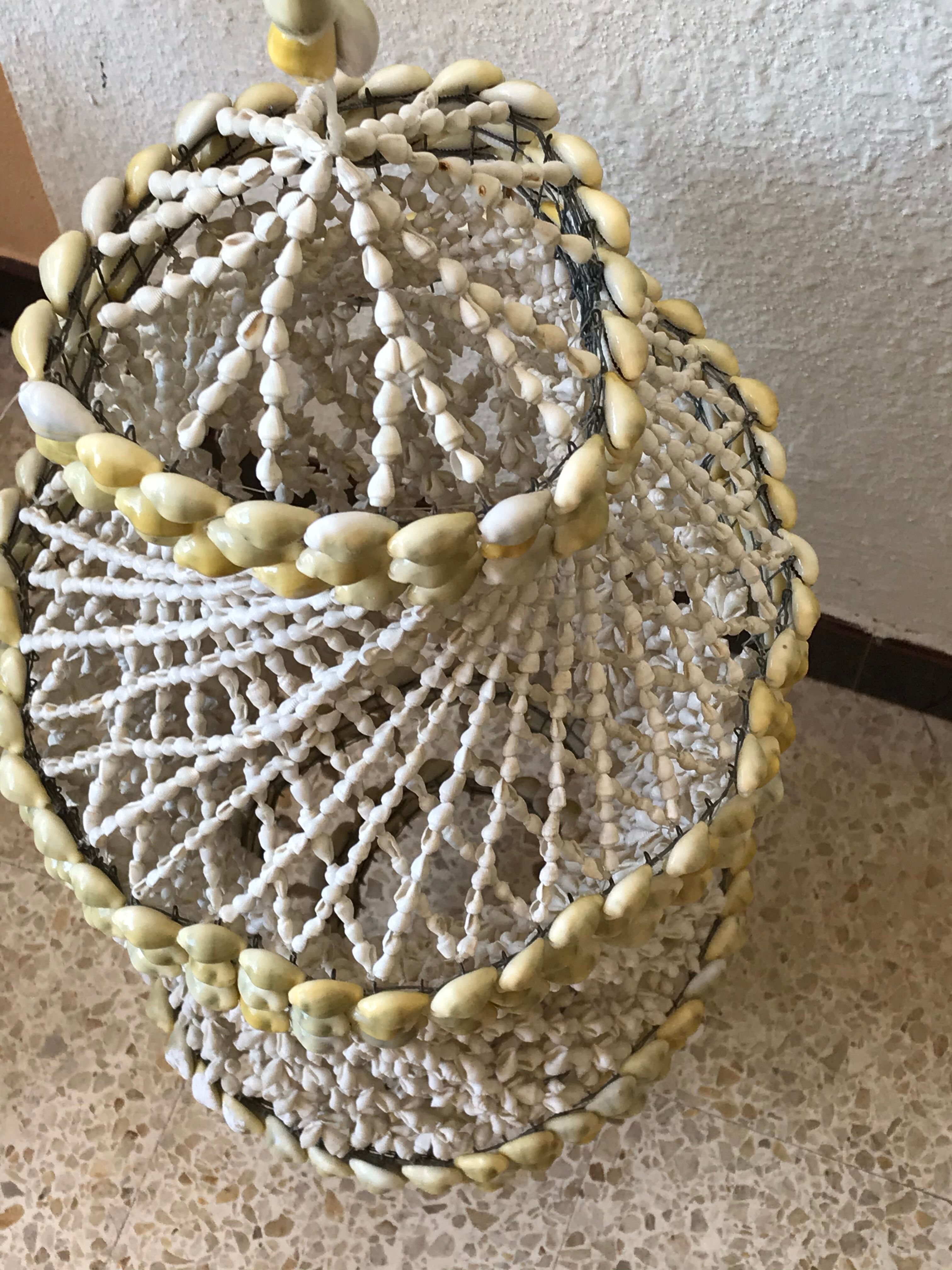Vintage seashell chandelier