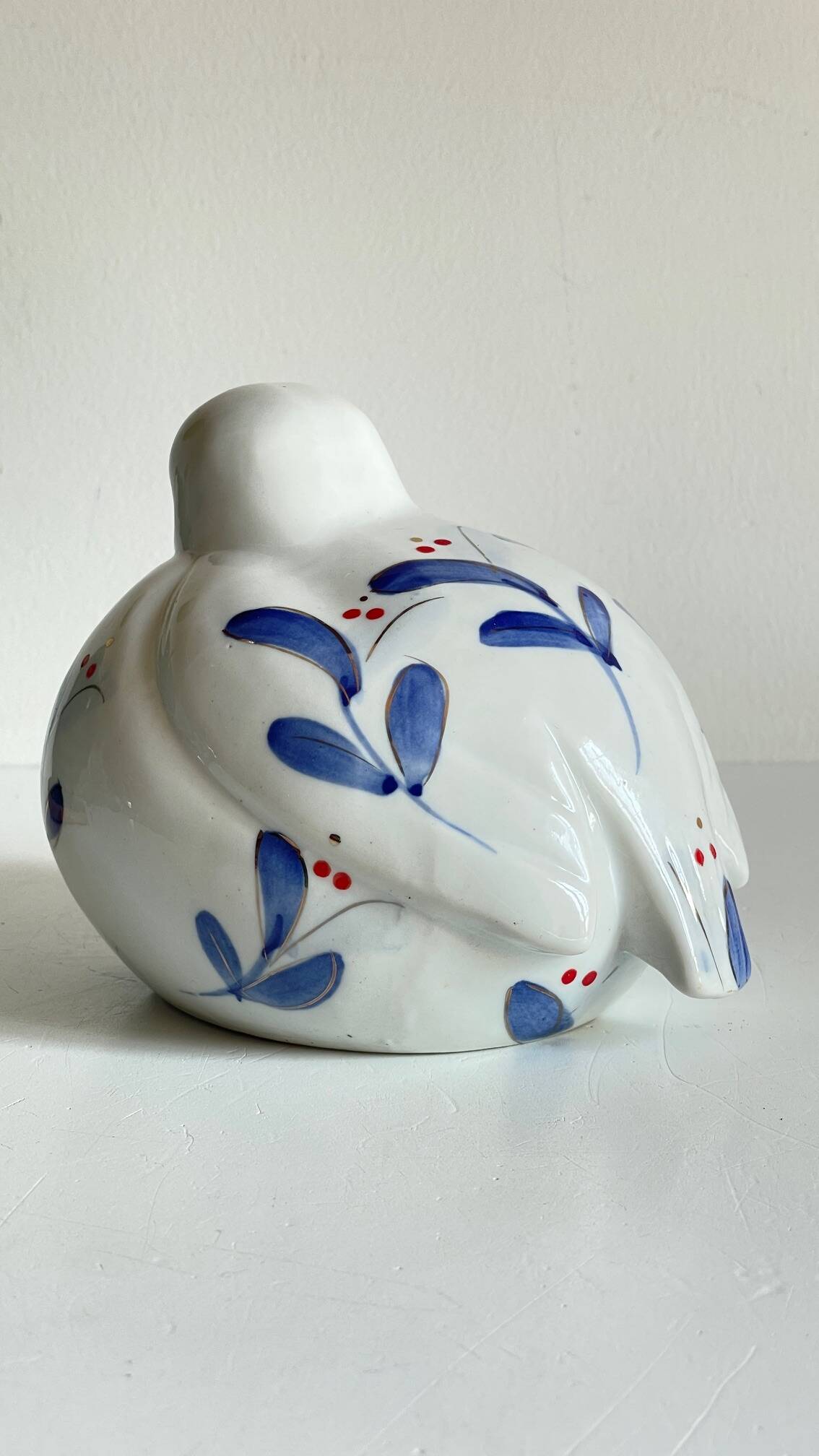 Oiseau vintage en porcelaine chinoise