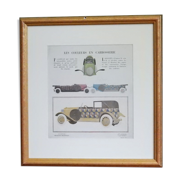 Art Deco illustration luxury car Delaunay Belleville by Lepape in 1924