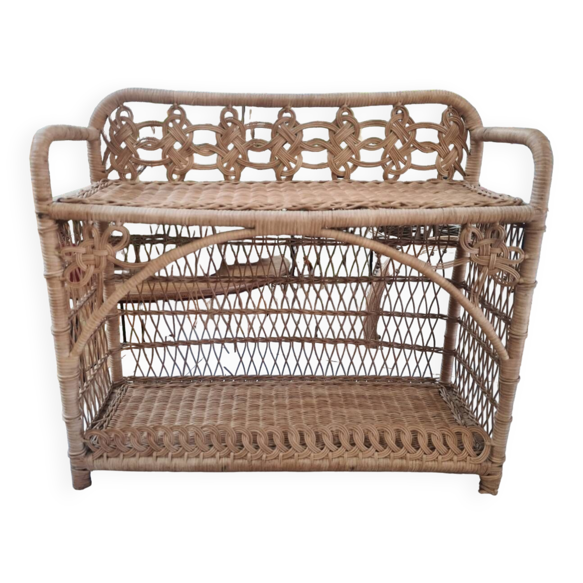 Rattan shelf