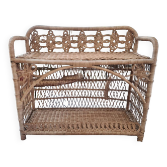 Rattan shelf